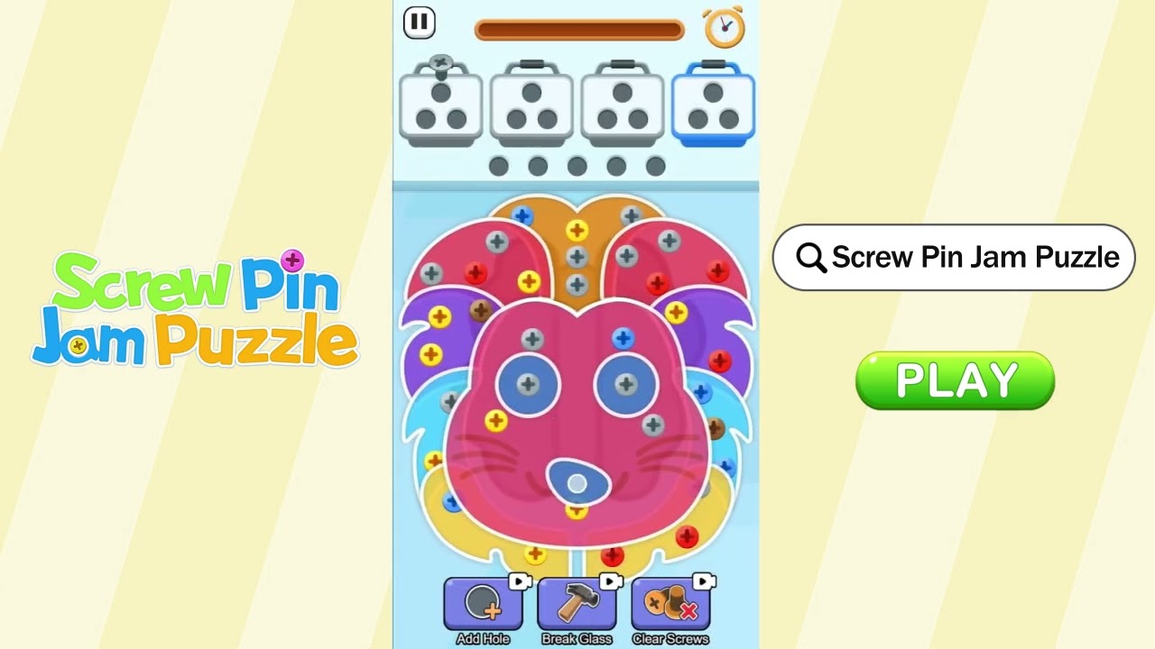Screw Jam Puzzle mechanical screw alignment gameplay